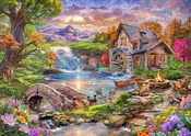 Diamond Art Club – Mill Pond Sanctuary Diamond Painting (Square Drill, 38.5" x 27.6")