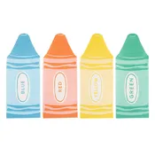 BTS1237 - Crayon Shaped Dinner Napkin Set