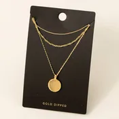 Gold Dipped Coin Necklace