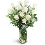 Dozen White Roses