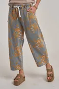 Bon - Mid-Rise, Relaxed Fit, Floral Denim Jeans