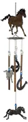 28" Galloping Cowboys Wind Chime Garden Decor