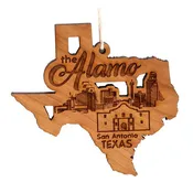 Alamo Texas Wood Ornament