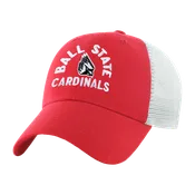 Ball State Cardinals Red Arch Straight Trucker Meshback Hat