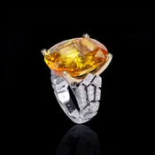 Abstract Ring | Yellow Sapphire & Diamonds