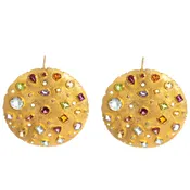 14k Gold Multi Gemstone Jiani Earring