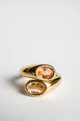 ADI HANDMADE | YELLOW GOLD AND SAPPHIRE DOUBLE RING