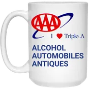 White 15oz Mug | Mantiques |  I Love Triple A