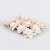 12 Paper Flowers Ivory Paper Rose Flowers (12x12)