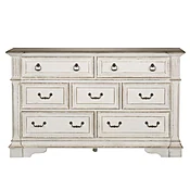 Abbey Park - 7 Drawer Dresser - Antique White