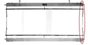 Leclerc Harness/Shaft frame end piece with heddle bar support spring