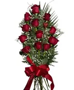 1 DOZEN ROSES WRAPPED BOUQ