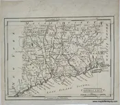1804 - Connecticut - Antique Map
