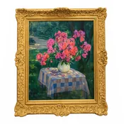 French Oil on Canvas Impressionist Still Life Painting – Jeanne Lauvernay‑Petitjean