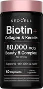 Biotin + Collagen & Keratin, 60 Capsules