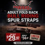 Adult Bull Riding Spur Straps – Rough Stock Latigo Leather Spur Straps