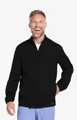 Men's 2-Pocket Zip-Front Warm Up Scrub Jacket