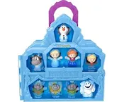 Mattel Fisher-Price Little People Toddler Toy Disney Frozen Carry Along Castle Case Playset with Figures for Pretend Play Kids Ages 18+ Months​