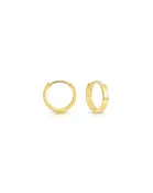 10mm Huggie Hoop Earring with High Polish in 14KY Gold