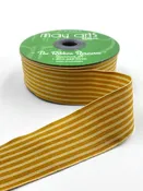 1.5" Classic Butterscotch & Oatmeal Striped Grosgrain Ribbon