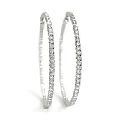 Big Diamond Hoop Earrings 5.27 ctw — Salvatore & Co.