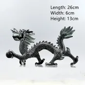 Antique Bronze Dragon Catch Beads Classical Artwork Qinglong Copper Dragon