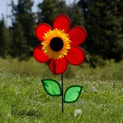 12" Red Sunflower Spinner
