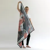 Cotton Silk Large Handprinted Square Scarf