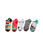 Disney Mickey Mouse And Friends  No-Show Socks 5 Pair