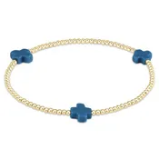 enewton | Signature Cross Gold Pattern 2mm {Cobalt}