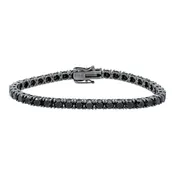 14K Black Gold Black Round Diamond Tennis Bracelet 12.56ct