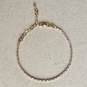 18k Gold Filled 1.5mm CZ Baguette Tennis Bracelet
