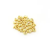 40 pcs crimp covers, bright gold finish, 4mm round, Irina Miech