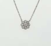 14k White Gold 0.51 Carat Pendant