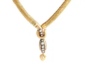 14K Yellow Gold Vintage Snake Necklace