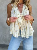 Addie Floral Ruffle Top