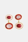 Betty Semi-Precious Mixed Stone And Enamel Drop Earrings