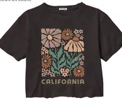 California Cropped Flower Tee