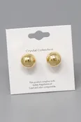 12 MM Metal Ball Stud Earrings