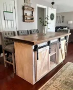 Barn Board Style Island - Medium 55”-72”