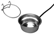 1 Quart Stainless Steel Heated Pet Bowl with Hutch Mount
