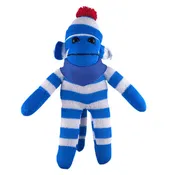Blue Sock Monkey in Custom Bandana 8"