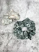 Black and Gray Snake Print Knit Extra Large Hair Scrunchie
