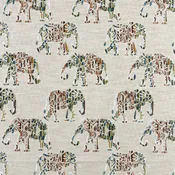 Beige Teal Copper Cream Elephant Cut Velvet Upholestry Fabric