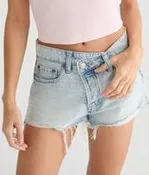 Vintage High-Rise Denim Shorty Shorts