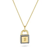 Almost Forever Pave Lock Necklace