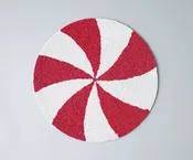 Handmade Beaded Candy Cane Christmas Placemat