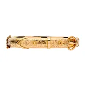 Antique Edwardian 15k Gold Buckle Bangle Bracelet