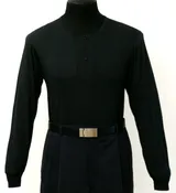 Black Camisa De Chino LS