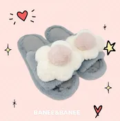 Fur Flower Slipper